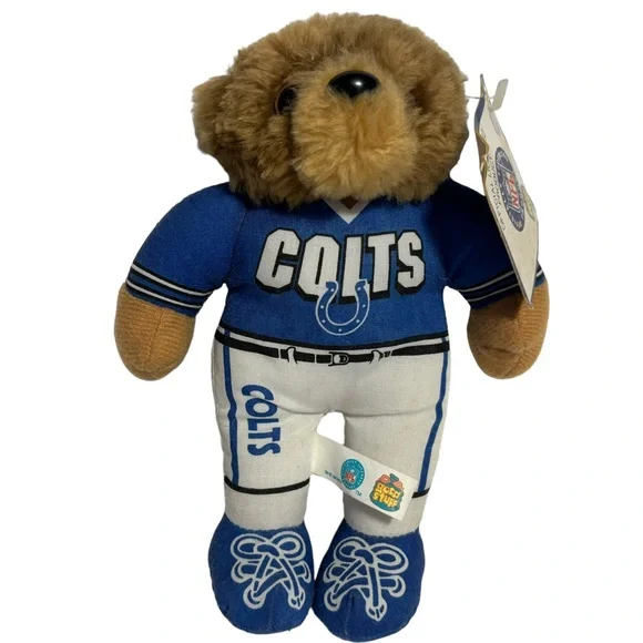 Indianapolis Colts Vintage NFL Good Stuff Bear 8” Plush Stuffed, Animal  with tags